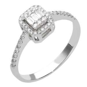 ar1471 anillo de oro blanco y diamantes talla baguette forma esmeralda 1