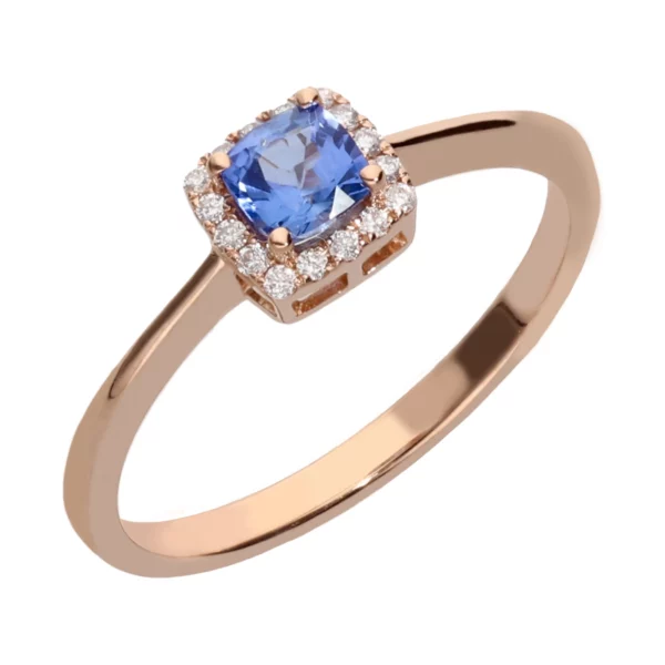 ar2326 bs anillo con zafiro azul y diamantes en oro rosa de 18 kt 1