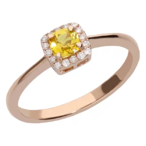 ar2326 ys anillo con zafiro amarillo y diamantes en oro rosa de 18 kt 1