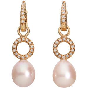 rxxx pendientes largos con perla oro rosa y diamantes 1